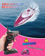 Load image into Gallery viewer, Fullware Spider Hero RC Boat, 2.4GHz Remote Control Boat with LED Lights for Kids, Pool Toy (Spider Girl)