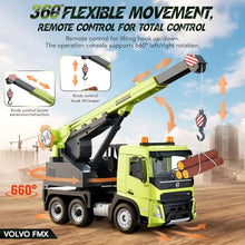 Load image into Gallery viewer, Double E Volvo FMX 1:20 Scale RC Crane Truck - 660° Rotating Console, 2.4GHz Anti-Interference, Construction Toy for Adults