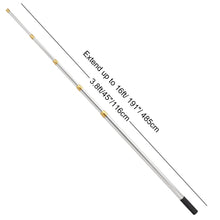 Load image into Gallery viewer, Cyfie Retractable Fishing Gaff, 4.8/6.6/7.8/9.4/16.4ft Telescopic Fishing Gaff with 8mm Screw, Capable for Fish Gig Spear Harpoon Hook, Ice and Saltwater Fishing Gaff Pole for Hunting Fish Frog Mole