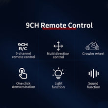 Load image into Gallery viewer, RC Bulldozer, 1:24 Scale Remote Control Bulldozer, 2.4GHz 9 Channel RC Construction Truck, Engineering Vehicles Educational Toys