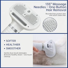 Load image into Gallery viewer, Professional Pet Grooming Dryer Brush – 3-in-1 Dog Blow Dryer with Slicker Brush, Adjustable Temp, Overheat Safe, Salon Quality