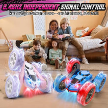 Load image into Gallery viewer, Hamdol Remote Control Car for Girls, Double-Sided Color Design Stunt RC Vehicle
