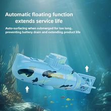 Load image into Gallery viewer, Tsiodot Mini RC Submarine Waterproof Remote Control Boat Underwater Diving Fish Tank Toy(Blue)