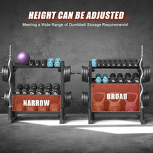 Load image into Gallery viewer, 3-Tier Dumbbell Rack, 1100LB Capacity Adjustable Weight Rack for Home Gym-(Rack Only)