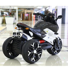 Load image into Gallery viewer, Kids Motorcycle Ride-On Motorbike 3-Wheels Battery Powered Rechargeable 12V Ride-On Toy with PU Seat Training Wheels (White)