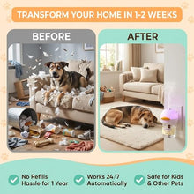 Load image into Gallery viewer, Dog Calming Diffuser – 1-Year Supply, Dual-Pheromone 15 Pack (3 Plug-in + 12 Refills) | Calming Pheromones Diffuser Kit for Anxiety, Barking, Chewing, Aggression, Indoor Urination & Separation Anxiety