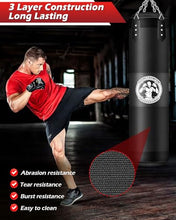 Load image into Gallery viewer, YORWHIN Hanging Punching Bag for Adults, 4FT Oxford Boxing Heavy Bag, Heavy Boxing Bag Set with Hand Wraps Chains, Kick Punching Bags for MMA Karate Kickboxing Boxing Muay Thai Training(Unfilled)