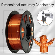Load image into Gallery viewer, DO3D Silk Metallic Shiny Copper 3D Printer Filament, 1.75mm PLA 3D Printing Material 1kg 2.2lbs/Spool,for FDM 3D Printer