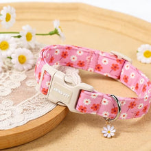 Load image into Gallery viewer, ARING PET Girl Dog Collar, Cute Spring Summer Pink Daisy Floral Pet Collars for Puppy Small Medium Large Female Girly Dogs-XS, for Daily Outdoor Walking Training