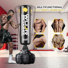 Load image into Gallery viewer, 70'' Freestanding Punching Bag with Boxing Gloves Heavy Boxing Bag with Suction Cup Base for Adult Men Stand Kickboxing Bag
