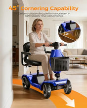 Load image into Gallery viewer, IQIRAF Foldable Mobility Scooters for Seniors,Blue Powered Electric Mobility Scooter,330LBS Capacity,15.5-Mile Range,4 Wheel Lightweight Mobility Scooters for Adults,Folding Travel Motorized Scooter
