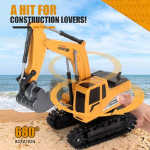 Load image into Gallery viewer, Jiakora Remote Control Excavator Toys for Boys, RC Excavator Toy for Boys 3 4 5 6 7 8 Year Old Kids Christmas Birthday Gift,RC Digger Truck Construction Vehicles with Metal Shovel & Light