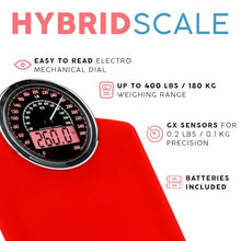 Load image into Gallery viewer, Thick Tempered Glass - Extra Large Display - Easy to Read Digital Bathroom Scale - New - Red