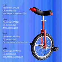 Load image into Gallery viewer, Unicycle, Kids' Unicycle Chrome Plated, Adjustable, 16" 18" 20", Balance Exercise Fun Bike Fitness, Pedals Contoured Ergonomic Saddle,Yellow,20″