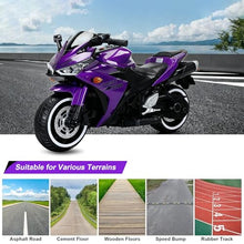 Load image into Gallery viewer, 12V Electric Ride On Motorcycle for Kids, Training Wheels, Full Hand Drive Motorbike Toy, Perfect for Boys and Girls (3-8 Yrs) (Purple)