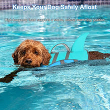 Load image into Gallery viewer, Dogcheer Dog Shark Life Jacket for Small, Medium & Large Dogs, Adjustable High Buoyancy Swim Vest with Rescue Handle, Reflective Pet Flotation Vest for Boating - Pine Green, XL