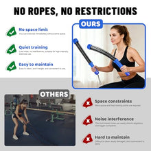 Load image into Gallery viewer, Weighted Ropeless Battle Rope, Heavy Duty Battle Sticks, Portable Fitness Equipment for Home Gym, HIIT, Cardio & Full Body Strength Training for Men & Women (Ropeless Blue)