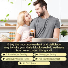 Load image into Gallery viewer, Doc Mila Organic Black Seed Oil Gummies 1500mg - Black Seed Oil Softgels Capsules with Honey, Pineapple Flavor - Gluten Free, Soy Free & Non-GMO
