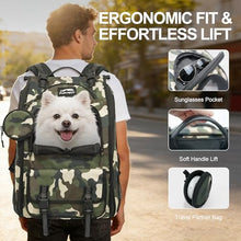 Load image into Gallery viewer, Aimease Dog Carrier Backpack for Medium Dogs up to 22 IBS, Dog Hiking Backpacks with Multi Compartment Storage & Adjustable Straps, Waterproof Pet Backpack for Climbing Cycling