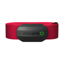 Load image into Gallery viewer, COOSPO Bluetooth Heart Rate Monitor Chest Strap H808S, ANT+ BLE HR Monitor Chest, HRM IP67 Waterproof -Black Red