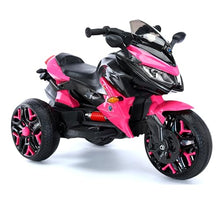 Load image into Gallery viewer, 3-Wheel Ride-On Toy Motorbike with Lighting Wheels, Music Player (Connect with Phone) and Hand Drive (Pink)