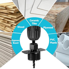 Load image into Gallery viewer, 18Pcs Hole Saw Kit,Wood Hole Saw Set with 3/4in-5in Hole Saws,Mandrels,Drill Bits,Installation Plate,Hex Wrench,Flat Saw,Storage Case for Wood,Plywood,PVC,Drywall,Plastic