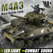 Load image into Gallery viewer, erthor Fun RC Sherman Tank Model,HengLong RC Tanks 1/16 Scale 2.4ghz US M4A3 Sherman Tank