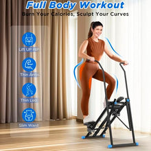 Load image into Gallery viewer, Stair Stepper for Home,Stair Climber Foldable,Large Pedal Vertical Climber Machine for Full-Body Workout,Steppers for Exercise at Home with 300LBS Loading Capacity (Two Handle-Black)