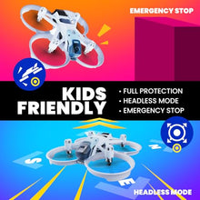 Load image into Gallery viewer, HISINGY Firefly EX Tiny Drones for Kids, Mini Micro Nano Indoor RC Quadcopter for Age 10-15 12-14 Boys,Kids Drone with 3 Speeds,Altitude Hold, 360°Flip, Headless Mode,Long Flight Time