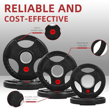 Load image into Gallery viewer, Fitvids 2 Inch Olympic Barbell Weight Plates and Bar Set, 5 FT Barbell Bar and 95 LB(2.5-25 LB)