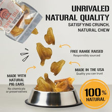 Load image into Gallery viewer, Dog Chits Pig Ears for Dogs – 100% Natural Baked Pig Ear Dog Treats & Training Chews – High Protein, Lower Fat, Grain-Free – Great for Puppies, Dental Support – Medium Size, 15 Pack – Made in USA