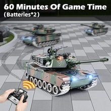 Load image into Gallery viewer, Supdex 1:18 RC Tank, 2.4G US M1A2 Metal Alloy Metal US M26 Remote Control Tank That Shoot BBS Model Toys