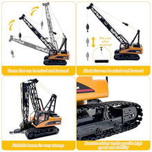 Load image into Gallery viewer, C Truck Crawler Tower Crane Hoist Dragline Die-cast Model Lifiting Cable