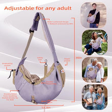 Load image into Gallery viewer, Dog Carrier Sling,Dog Carriers for Small Dogs & Cats Under 20 lbs,Puppy Carrying Backpack Pet Purse with Pockets,Adjustable Shoulder Strap,Hands Free for Travel (Purple)