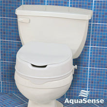 Load image into Gallery viewer, Drive Medical 770-626 AquaSense Raised Toilet Seat with Lid, Standard Seat, White