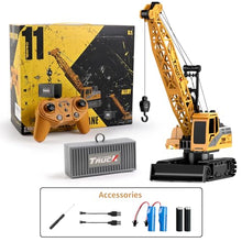 Load image into Gallery viewer, Dwi Dowellin Remote Control Crawler Crane for Boys,11-Channel 2.4GHz RC Construction Crane Toy for Kids Age 3 4-7 8 9 10 Year Old