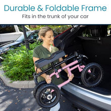 Load image into Gallery viewer, Vive Mobility All Terrain Knee Scooter Walker for Foot Injuries - Adult Broken Leg Crutch Cart Roller for Surgery, Broken Foot, Ankle Injury - Kneeling Rolling Steerable Seated Wheel Scooter Aid