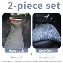 Load image into Gallery viewer, CoSofSLIP Dog Car Seat Cover 2 Piece Seat Waterproof Hammock and Grey Cover,Scratch Proof Nonslip Back Seat Pet Bed Mat for Travel Durable Soft Back Seat Covers for Cars Trucks and SUVs