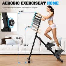 Load image into Gallery viewer, HIKEDIN Stair Stepper Vertical Stair Master with Optional Resistance Bands Adjustable Handlebar & Pedals Climber Exercise Machine for Full-Body Workout, New Version (Black)