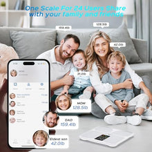 Load image into Gallery viewer, Lepulse Smart Body Fat Scale with Heart Rate, 4.68" Large Display BMI Scale, 20 Body Composition Metrics: Muscle Mass, Body Fat Percentage, Bluetooth Digital Bathroom Scale with App for Home Fitness