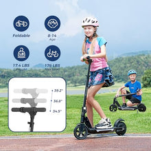 Load image into Gallery viewer, isinwheel S2&S7 Electric Scooter for Kids,150W/250W Foldable(only S7) and 3 Adjustable Heights Kids Electric Scooter with Dual Brake, LED Display, Gift for Kid (Dark Black)