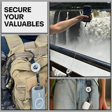 Load image into Gallery viewer, ClutchLoop Anti-Theft Phone Tether - Universal Adhesive Anchor, Retractable Steel Line and Locking Carabiner (White)