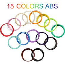Load image into Gallery viewer, DO3D 15 Colors 3D Pen ABS Filament Refill, Each Color 3.5Meters, Total 52.5m 3D Pen / 3D Printer ABS Refills Sample Pack, Support for MYNT3D / SCRIB3D Printing Pen and 3D Printer Well