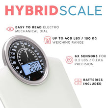 Load image into Gallery viewer, Thick Tempered Glass + Extra Large Display + Easy to Read Digital Bathroom Scale + New - White