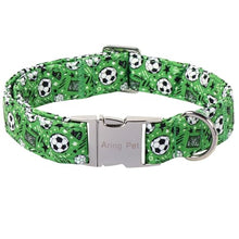 Load image into Gallery viewer, ARING PET Boy Dog Collar for Puppy Small Medium Large Dogs-Green Soccer XS