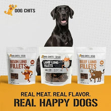 Load image into Gallery viewer, Dog Chits Beef Cheek Rolls for Dogs - Long Lasting Dog Chews, Rawhide Free & High Protein - Natural Beef Cheek Treats for Small, Medium & Large Dogs - 6 Inch (4 Pack)