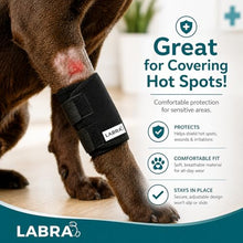 Load image into Gallery viewer, Labra Dog Front Leg Brace - Compression Wrap with Adjustable Straps - Dog Wrist Brace for Support - Leg Sleeve to Stop Licking - Aid in Wound Care and Recovery - Large/Extra Large