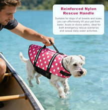 Load image into Gallery viewer, Doglay Dog Life Jacket with Rescue Handle, Dog Life Vest for Swimming Boating, Adjustable Reflective Puppy Swim Vest with Superior Buoyancy for Small Medium Large Dogs