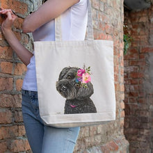 Load image into Gallery viewer, Yorkie Poo Dog Tote - YorkiePoo Bag - Yorkie Poo Gifts - Dog Tote Bag - Dog Gifts for Dog Lovers - Handmade Totes - Shopping Bag - Yorkiepoo Gifts - Shoulder Bag - Grocery Bag - Handbag - Beach Bag