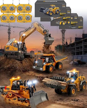 Load image into Gallery viewer, Remote Control Excavators with 360 Rotation, Metal Parts, Little Builders, Big Action (4pcs)
